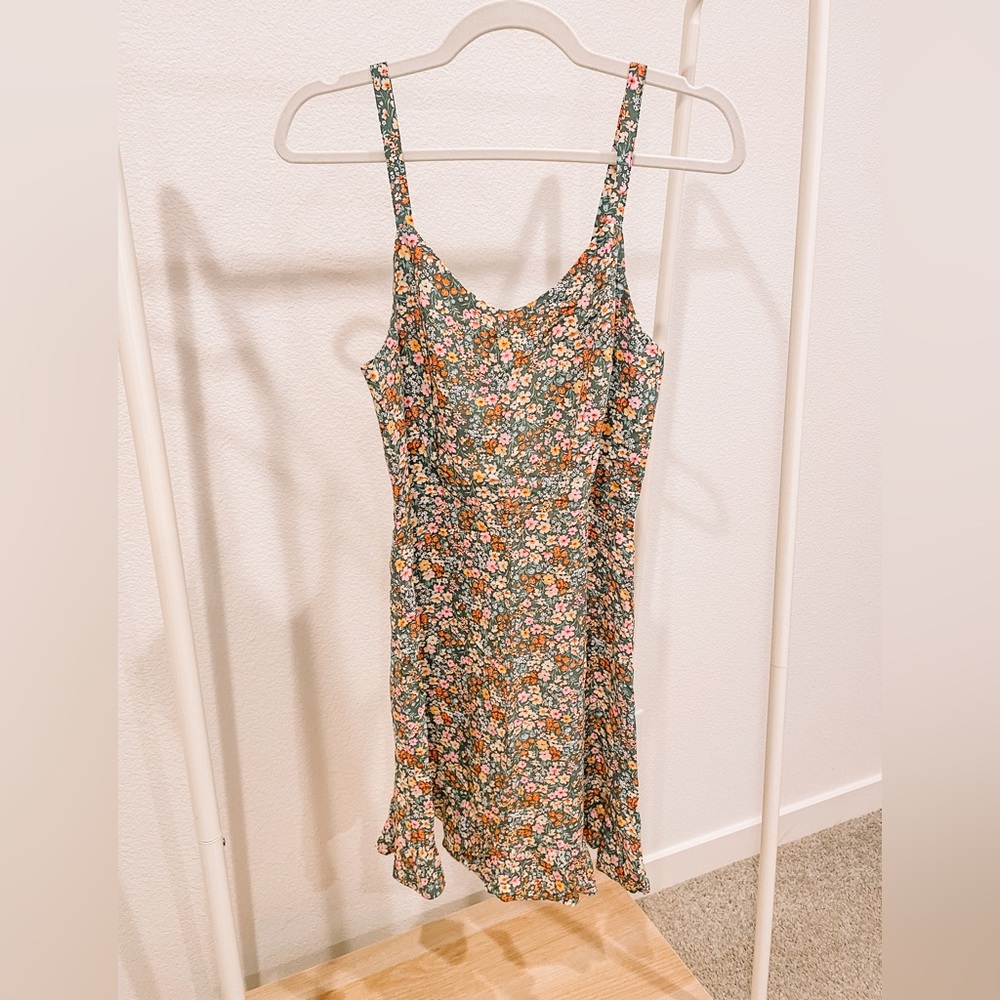 Green Floral Cami Dress // Old Navy // Size Small